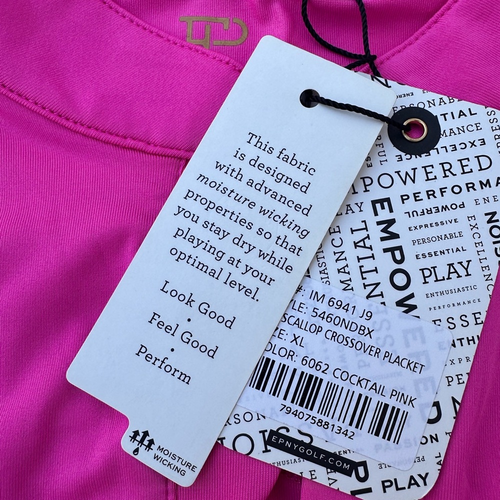 Sleeveless Scalloped V-Notch Tank Top - Hot Pink - Picture 5 of 7